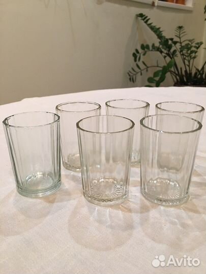 Рюмки стопки граненые 100гр СССР, клеймо октябрь