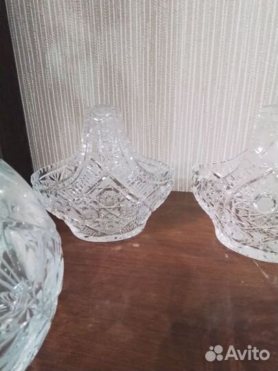 Хрустальные конфетницы времен СССР