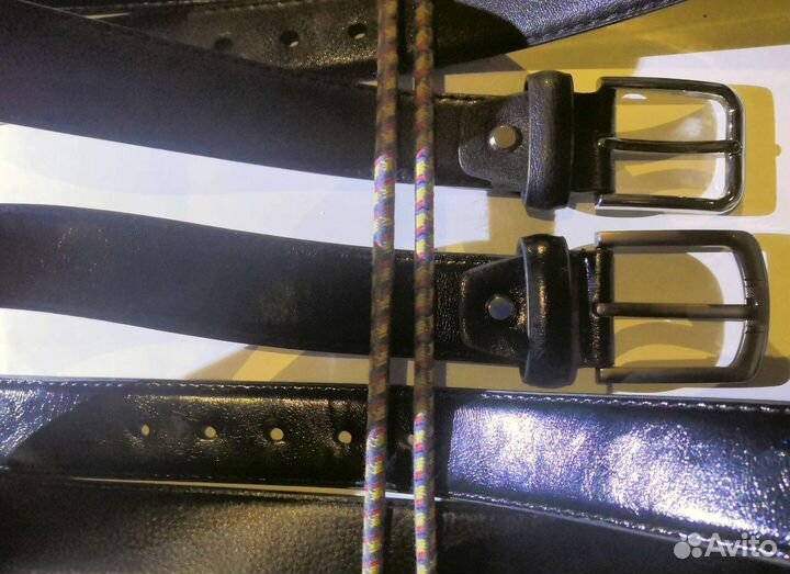 Ремень мужской кожаный черный 33 и 37мм. шириной