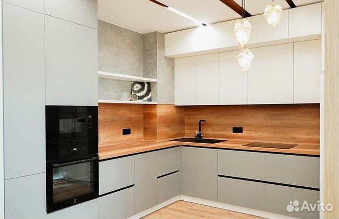 Угловой кухонный гарнитур современный