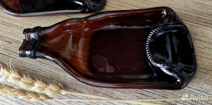 Набор тарелок бутылок (2 шт стекло)