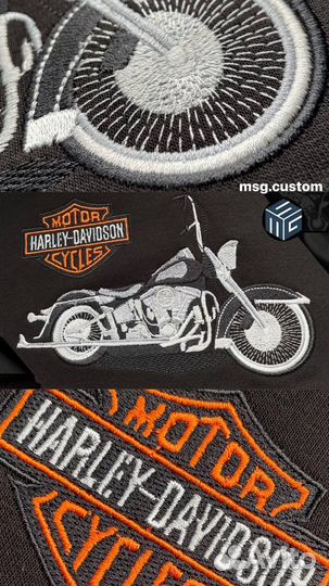 Худи с вышивкой байка