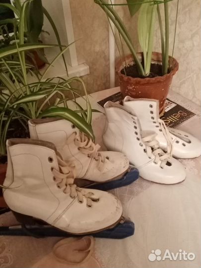 Коньки и новые кожаные ботинки