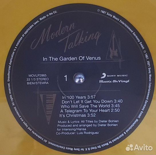 Виниловая пластинка Modern Talking - In The Garden