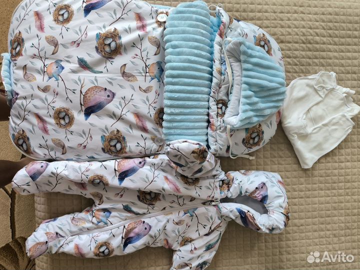 Комплект на выписку зимний для двойни (близнецов)