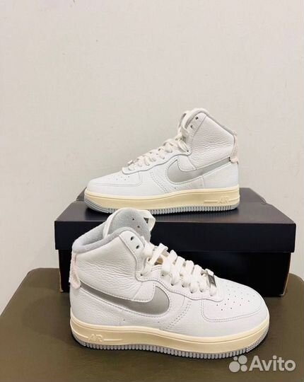 Кроссовки Nike Air Force 1 High Sculpt silver