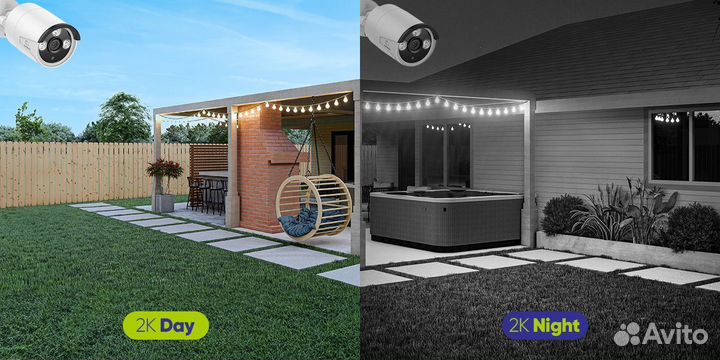 Комплект видеонаблюдения 4 камеры 3Мп Wi-Fi