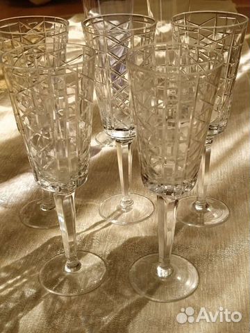 Фужеры бокалы хрустальные Чехословакия