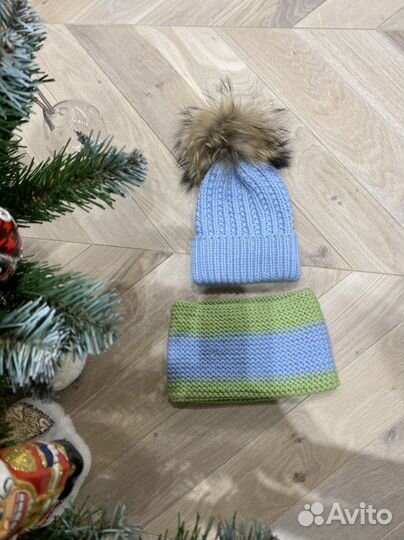 Шапка со снудом зимняя на мальчика или девочку