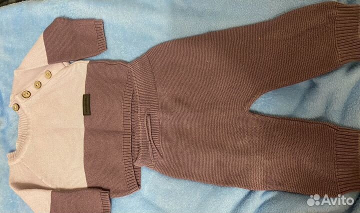 Вязаный костюм детский 68 74