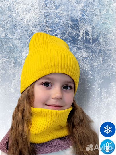 Шапка со снудом на флисе