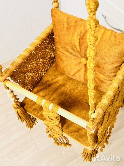 Детские качели. Плетеные качели