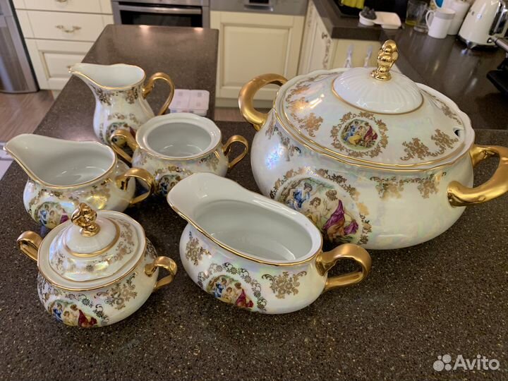 Графин с рюмками богемия