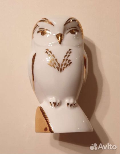 Скульптура Воробьиный сыч фарфор ифз