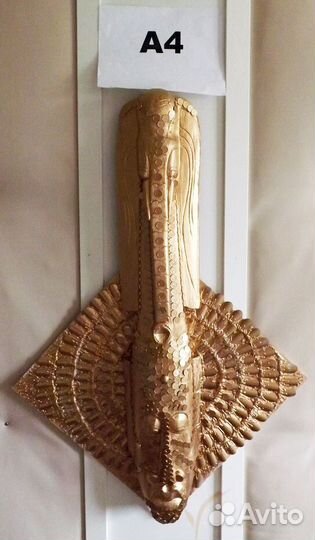 Панно интерьерное (золото), тотем, маска, слон