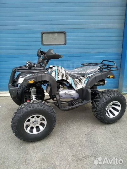 Квадроцикл Grizzly 200cc бело-голубой