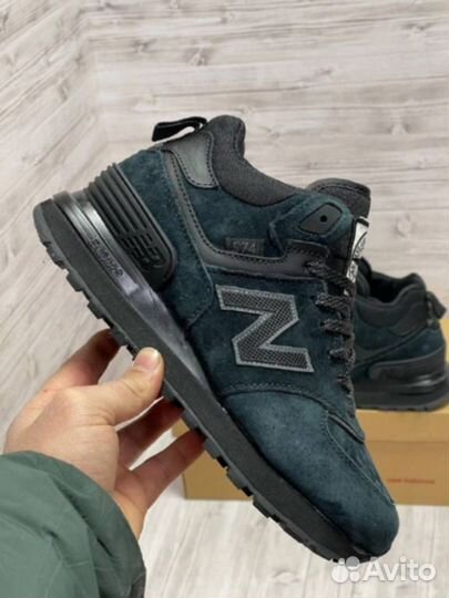 Кроссовки New Balance 574 Stone Island с мехом