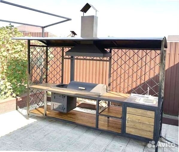 Мангал С печкой под казан