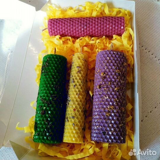 Свечи из вощины, подарочный набор