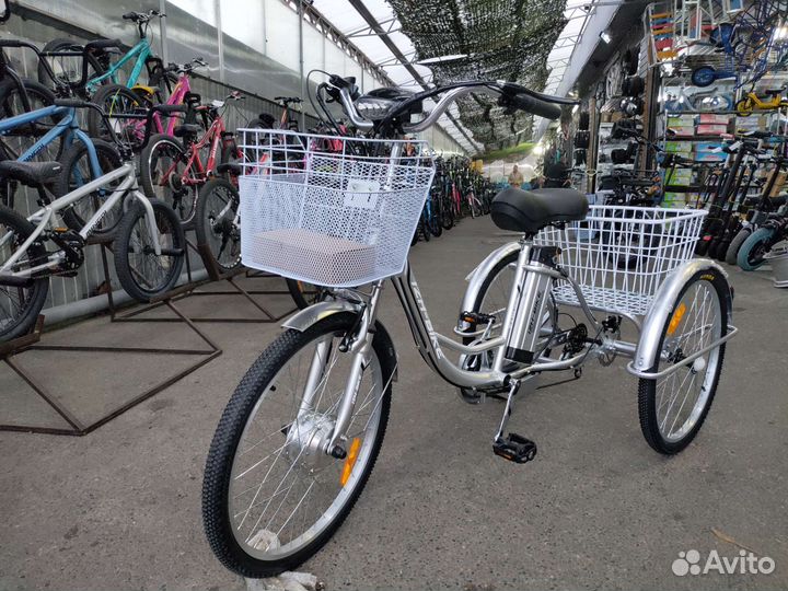 Электровелосипед трёхколёсный взрослый