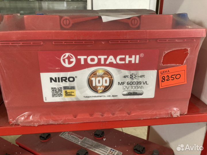 Аккумулятор totachi niro MF 60039 VL 100Ah