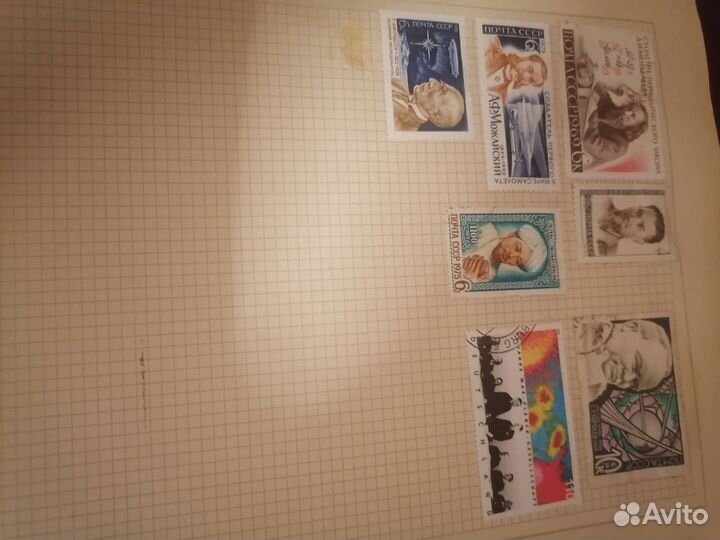 Множество марок СССР и Германии с печатями