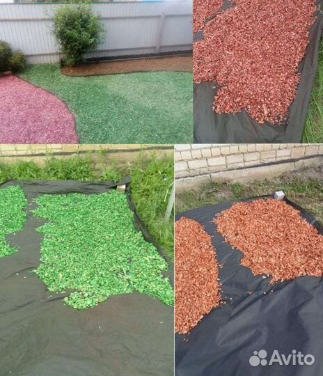 Щепа крашеная,мульча 50литров