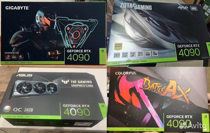 Видеокарты gigabyte palit asus msi RTX 4090 24 GB