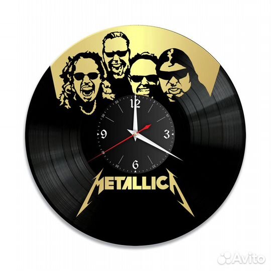 Группа Metallica, золото №3 часы из винила