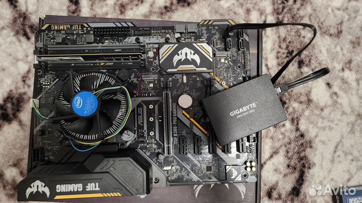 Комплект asus tuf gaming b360-pro + intel G4930 ss