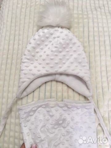 Детский зимний комплект шапка и снуд