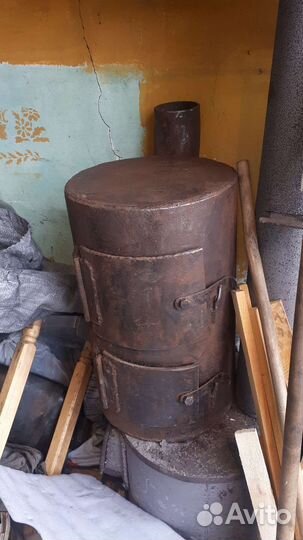 Печь буржуйка для гаража. Ширина 33см высота 53 см