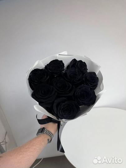 Черные розы букет