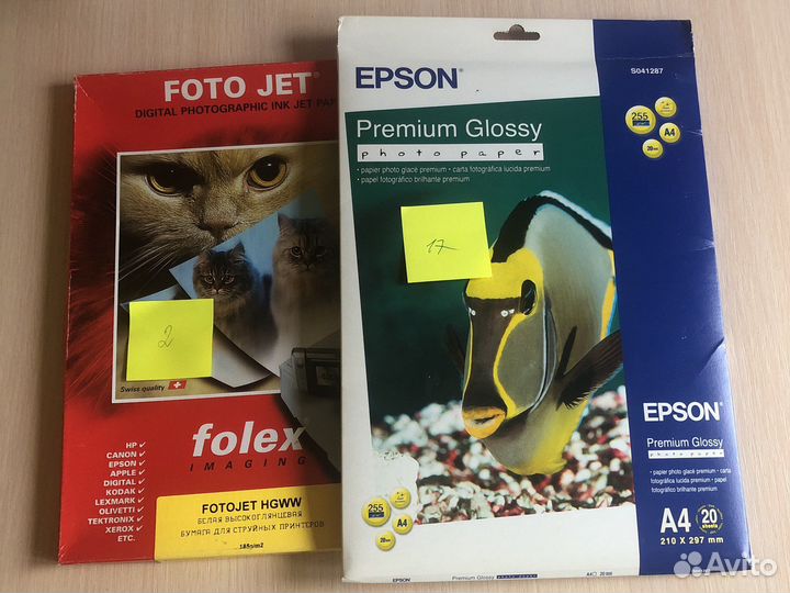 Разная фотобумага для струйного принтера