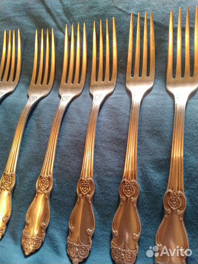 Мельхиоровые столовые ложки,вилки СССР, Кольчугино