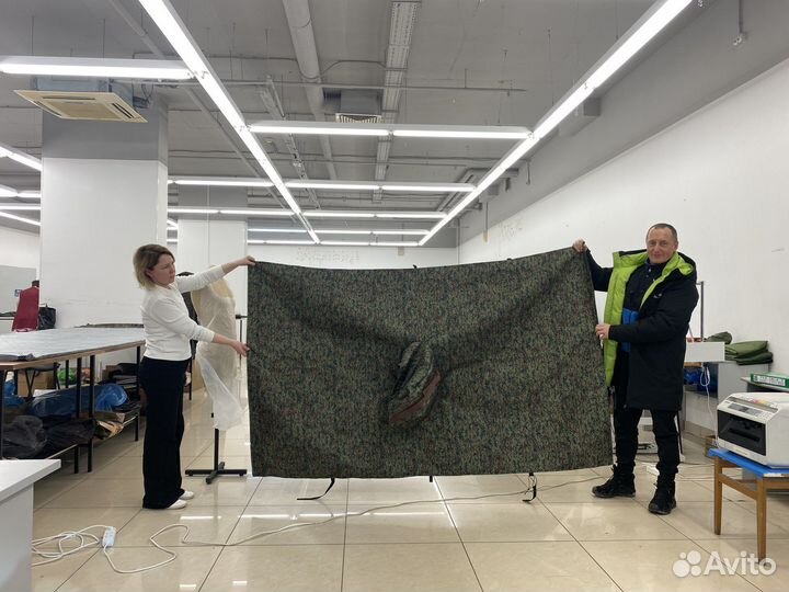 Военный плащ-пончо с защитой от тепловизора