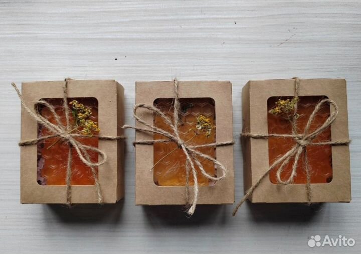 Мыло медовое в коробочке