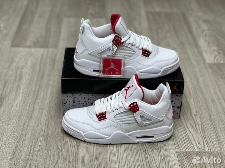 Кроссовки Air Jordan 4 Red Metallic (36-45)