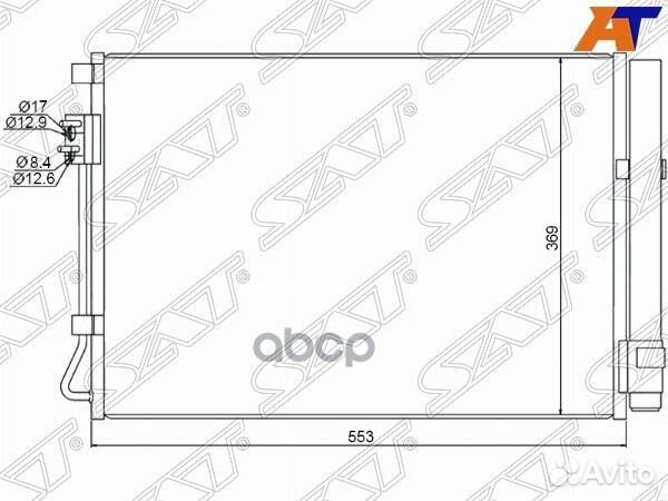 Радиатор кондиционера Hyundai Solaris / Kia Rio