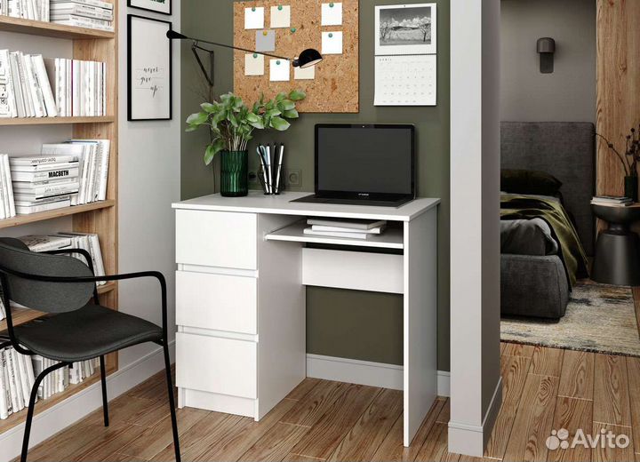 Стол компьютерный белый Мори мс-6