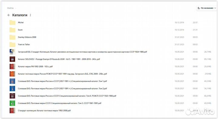 Каталоги марок Michel Scott Загорский Соловьев I&T