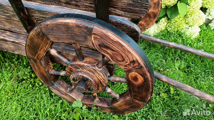 Телега декоративная большая