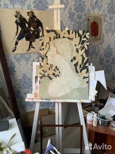 Графика. Картина «Девушка»