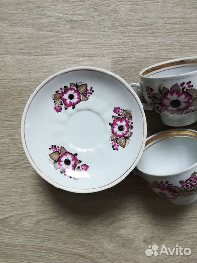 Чайные кружки с блюдцами СССР
