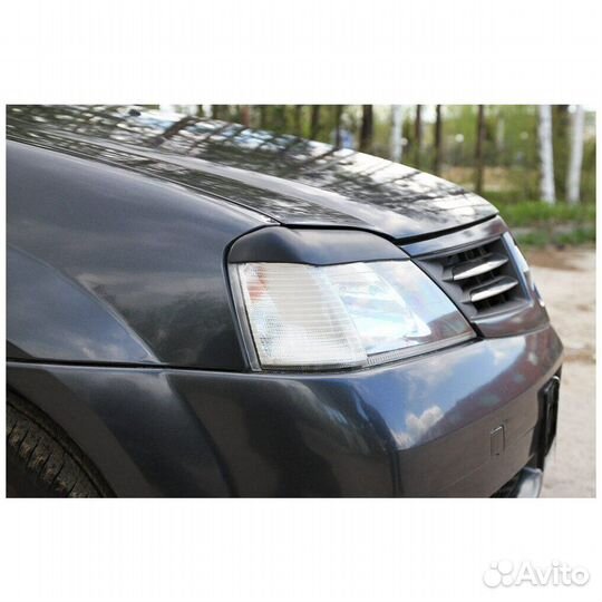 Реснички на фары renault logan 2004