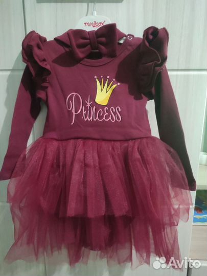 Боди платье 74-80