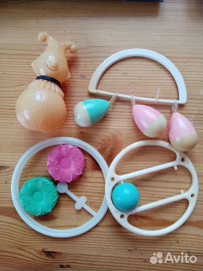 Погремушки сломанные, пластмассовая советская игру