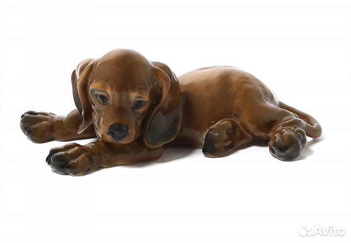 Фарфоровая фигура Щенок таксы (Аксель). Rosenthal