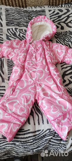 Зимний комбинезон для девочки 74 80