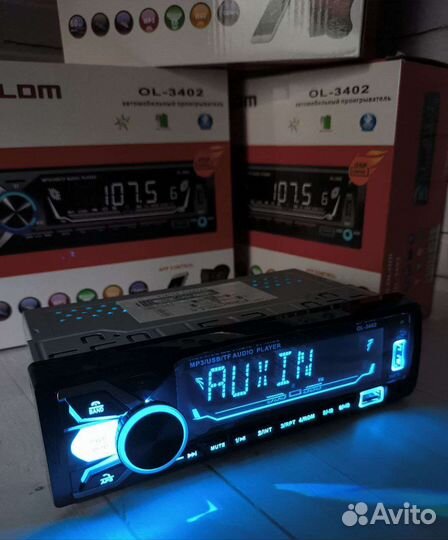 Магнитола в авто Bluetooth USB Aux MicroSd